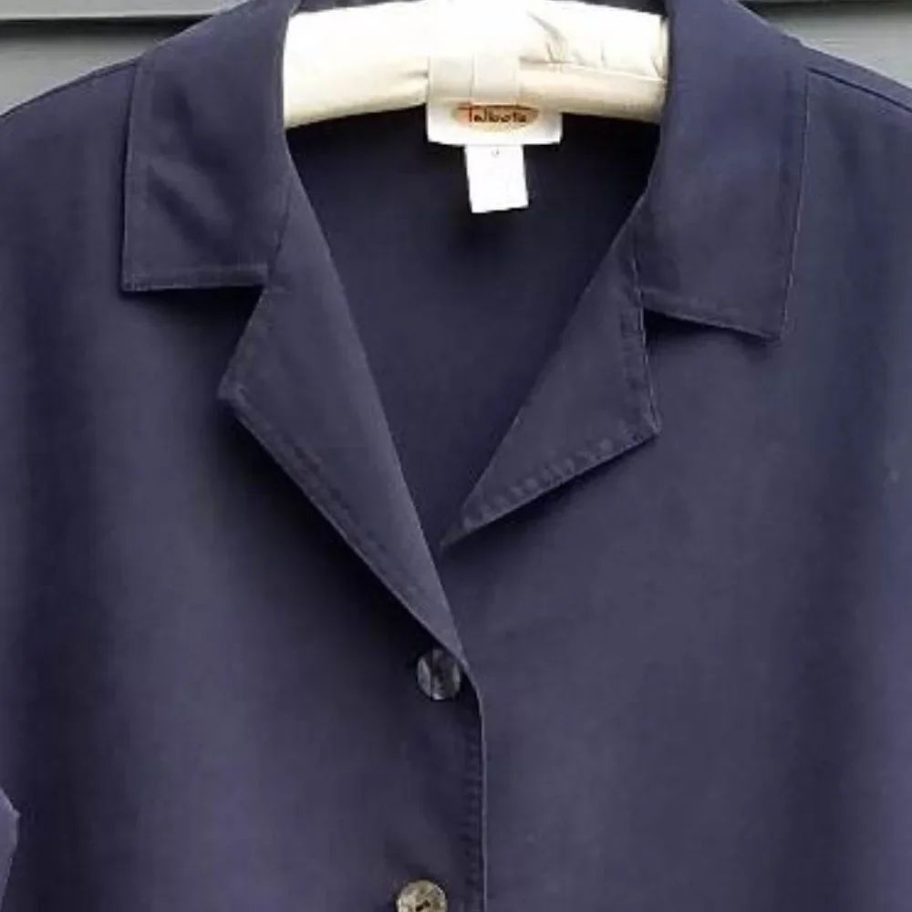 Talbots Navy 3 Button Blazer Size Medium - Picture 4 of 8
